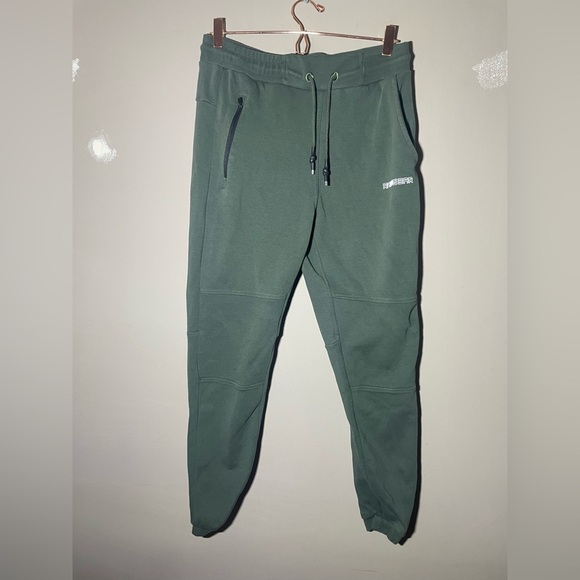 RawGear Joggers Mens Large Green Sweatpants Athletic Casual Gym Training - Picture 1 of 7
